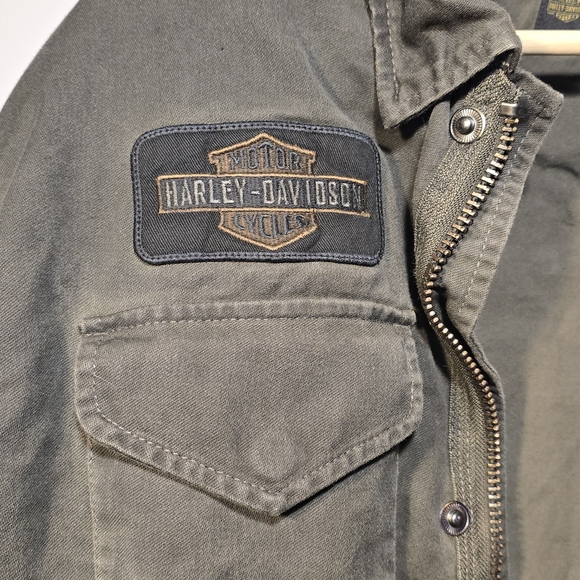 Harley-Davidson Olive Military Field Jacket - Picture 3 of 4